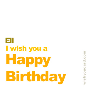 happy birthday Eli simple card