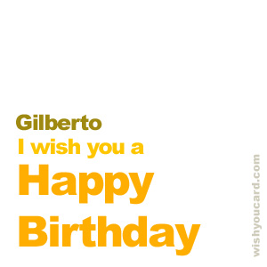 happy birthday Gilberto simple card