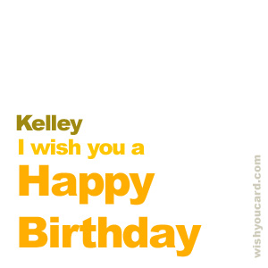 happy birthday Kelley simple card