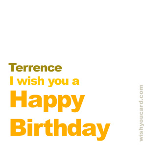 happy birthday Terrence simple card